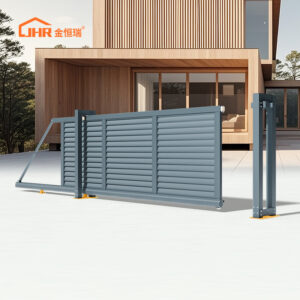 No-Track Aluminum Cantilever Gate - Futuristic Design