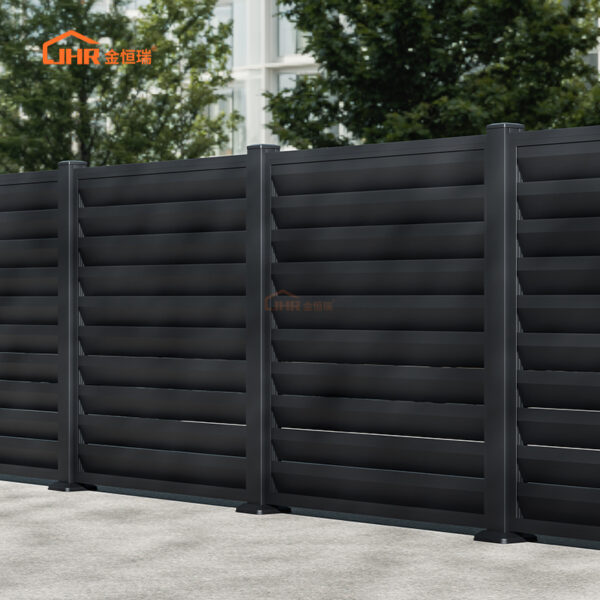 Decorative Louvered Fence with Aesthetic Design - Image 3