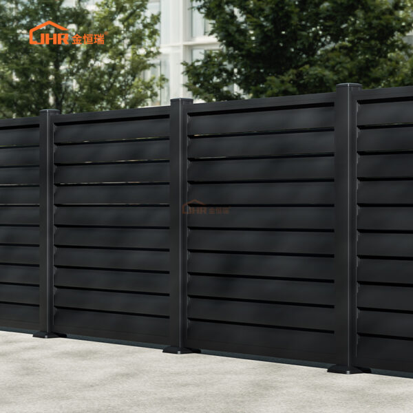 Decorative Louvered Fence with Aesthetic Design - Image 2