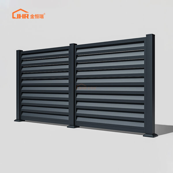Decorative Louvered Fence with Aesthetic Design - Image 4