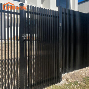 Privacy Blade Aluminum Pedestrian Gate – Decorative Vertical Louver Design for Side Yards