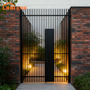 Contemporary Aluminum Side Gate with Blade Panels – Sleek & Secure Garden Entryway