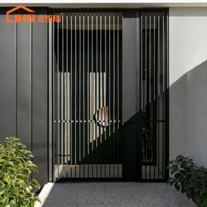Architectural Slat Aluminum Pedestrian Gate – Modern Look with Semi-Private Screening