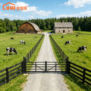 Aluminum Farm Double Swing Gate